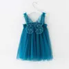 Flickans klänningar Summer Angel Wings Princess Tulle Dress Birthday Strap Dress for Baby Girl Clothes Mesh Dresses Kid Party Costume R230816