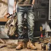 Mäns jeans 2023 Stretch Skinny Cargo Fashion Casual Harlan Cotton Denim Streetwear Harajuku Pants Manliga byxor