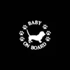 15 2 14 1cm Bebek Basset Hound Köpek Vinil Çıkartma Arabası Sticker Siyah Gümüş CA-1205328W