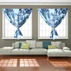 Tapestries Christmas Punching Curtains For Living Room Hall Bedroom Decor Window Curtain Interior Home Kitchen Wall Tapestry R230816