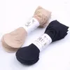 Women Socks 100Pairs Summer Skin Color Transparent Thin Crystal Silk Nylon Ladies Female Short Ankle Meias