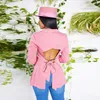 Damespakken Blazer Tailoring Fashion Fashion Long Sleeve Polo Neck Backless Style Suit Top Chic en Elegant Woman Jacket