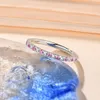 Wedding Rings CHARMING 15mm D Color Ring 925 Sterling Silver Pink Sapphire VSS1 Sparkling Diamond Pure 18K Gold Band 230816