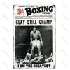 Boxing Metal Sign Fist Sport Tin Sign Plaque Metal Vintage Pub Retro Wall Decor for Bar Pub Club Man Cave Metal Posters Modern Furniture Decoration 30X20CM w01