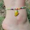 Charm Bracelets Bohemia Summer Colorful Rice Bead Butterfly Bracelet For Women Boho Ocean Barefoot Beach Leg Anklet Female Jewelry Gift