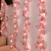 Decorative Flowers 6.6 Feet 20 LEDs Plant String Lights Fairy Wire Battery Powered Decoration For Valentine's Day