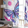 Curtain Butterfly Holiday Tulle Sheer Curtains for Bedroom Kitchen Decor Curtains Hotel Drapes