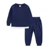 Kläder sätter 2023 barnkläder baby flicka pojke outkläder barn kläder sport tröja småbarn 2 st koreanska loungewear pullovers kostymer 230815