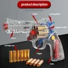 Revolver Transparent Airsoft Pistol Paintball Soft Bullet Symulacja Model Toy Gun Boy War Trauma Fake Gift BB Pistol T230816