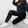 Womens Leggings Black Stretch Skinny Pants Women Leggings Pearl Thick Velvet AnkleLength Elastic Pants Autumn Winter Leggings 230815