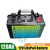 Batteria di batteria al litio da 120 a 120 AH impermeabile batteria ricaricabile al litio portatile per il motore di pesca a pesca a pesca+caricatore