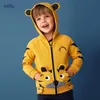 Hoodies moletons 2023 Autumn Spring Children's Girls Sweater Capuz de casacos Tiger Bordado Baby Jackets Zipper Kids OutWear