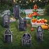 Садовые украшения 6pcs9pcs Halloween Tombstone Реалистичные и многоразовые аксессуары с привидениями 230815