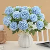 Decorative Flowers Realistic Artificial Peony Bouquet Non-withering Reusable Wedding Po Props For Home Decoration 6 Heads No Watering Needed