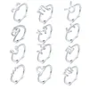 Bandringe Vintage 12 Konstellationen für Frauen Sier Fingerpaar Ring Set Anillos weibliche Statement Fashion Zodiac Schmuck 12pcs/set d dhwl0