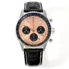 Breitling mechanisch horloge chronograaf herenhorloge uurwerk mode polshorloge lederen band waterdicht Montre De Luxe 43 mm