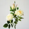 装飾的な花デリケートシミュレーションローズリアルなUV耐性偽の花の花のアレンジメント保存