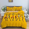 Zestawy pościeli egipskie kołdry drukowane Zestaw 3D Starożytne Egipt Tribe Decor Compheor for Adult Women Boy Bedroom Home King Size