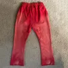 Pantalones para hombres Pantalones de chándal de Hellstar rojo vintage americano 2023 Hombres de lana de alta calidad Hombres Mujeres pareja de campana suelta Bottoms Casual 230815