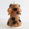 Dog Apparel Pet Four Legged Clothes Autumn Winter Medium Small Polka Dot Dress Cute Jumpsuit Sweet Cat Elk Costumes Puppy Fashion Hoodie