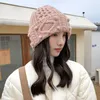 Beretten Fashion Beanies Soft Warm Fluffy Winter Hat voor vrouwen gebreide schedels vrouwelijke motorkap Solid Color Hip Hop Cap