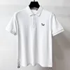 Mens Polos Light Luxury Brand Diamond Mens Camisa Polo de Manga Curta Verão High Ends Respirável Trendência Trendência Casual Juventude Paul 230815