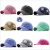 Ball Caps Outdoor Sport Sequin Pentagram Washed Hole Net Hat Classics Women Adjustable Headgear Colourf Drop Delivery Fashion Accessor Dhuzl