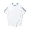 DYMH 601 # Kontrast Hip Hop T-shirt (Pure Cotton Fabric)