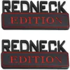 2 pacchetti Redneck Edition Emblema esterno Emblema Auto Truck Boat Decal Sostituzione del logo per F-150 F350 Silverado Ram 1500Black Red169R