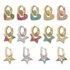 Stud Zhukou 1 Stück CZ Crystal Small Hoop Ohrring Exquisit Gold Color Star Herz Süßes Frauen Ohrringe für Geschenke Ve225 230816