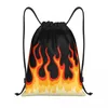 Shopping Bags Purple Classic Racing Flames Drawstring Backpack Women Men Sport Gym Sackpack Portable Flaming Fire Bag Sack