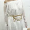 Bauchketten verkaufen Sier Gold Womens Designer Persönlichkeit Big Belt Mode Accessoires Jewlery Geschenke Drop Lieferung Schmuck Körper DHWGC