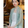 Women's Trench Coats Retro Chinese Hanfu Chiffon Organza Sunscreen Suits Coat Tassels Summer Embroidered Gauze Cardigan Mesh Jacket