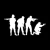 Troop Soliders Stylish Shooting Vinyl Car Sticker CA-0058226C