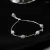 Link Armbänder Silber Farbe Mondsteinarmband für Frauen Zweig Unregelmäßige Schmuck Mädchen Geburtstag Geschenk Drop Großhandel Großhandel