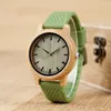 Orologi da polso bobo uccello orologio in legno per uomini donne giapponese al quarzo analogico 44mm unisex orologio in pelle verde causale