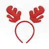 Christmas Decorative Hair Hoop Buckle Deer Horn Snowman Head Hoop Christmas Party Decoration Adult and Children's Headwear