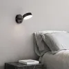 Lampada a parete LED rotabile moderno con interruttore in alluminio nordico Acrilico camera da letto sconde sconde scale latera