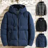 Men's Jackets Winter Coats For Men Big And Tall Mens Work Casual Collar Long Coat Warm Cuffs Solid Color Lightweight