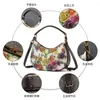 Abendtaschen handgefertigt echte Leder -Crossbody -Tasche für die Schulterblume für Frauen modisch kleiner Platz