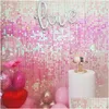 Decorazione per feste 1pc 30x30cm 3D Iridescent Pannello Iridescent Shimmer Shimmer Wall Birthday Birthing Wall Strecile Delivery Delivery Dhqs1