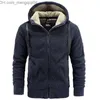 Men's Jackets Men's wool jacket hooded large size winter park men's wind shield thick warm Anorak autumn 2023 black fur coat Z230816