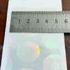 100pcs karta Hologram nakłada się na naklejkę bezpieczeństwa