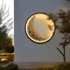 3D Moon Wall Lamp for indoor outdoor use, LED waterproof wall lights, Lunar lamp for patio, yard, garden, bedroom, living room, holiday gift, home decorations
