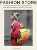 学校のバッグ韓国大容量かわいいバックパックトレンディストリートウェアY2K漫画チーズバーガーシェイプ美的モキラパラミージャー