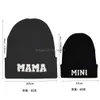 Berretto/tappi del cranio 2023 Mama Lettera MINI Keep Skl Fashion Skl Nuova Outdoor Solid Colore Donne Beanie Inverno Delivery Delivery Accessori DH51V