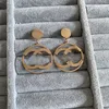 Rose Gold Color Luxury Brand Earrings Single Diamond Stud Original Branded Engagement Earring Wholesale