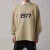 Ess Hoodie Essentials Fog Double Thread 1977 Flocked Lose, dopasowany amerykański Sweter Polo dla mężczyzn i kobiet ZQQ7