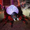 Inne imprezy imprezowe dostarcza 8 stóp na Halloween donflatibles Giant Red Spider Build in wirling LED Elme'y Blow Up Decorations for Outdoor Garden Yard Lawn 230815