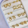 Charm Miqiao Real 18K Guldörhängen för kvinnors stil Pure AU750 Simplicity Fashion Fine Jewelry Gift Friends 230816